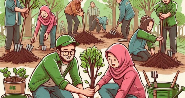 menanam pohon untuk lingkungan